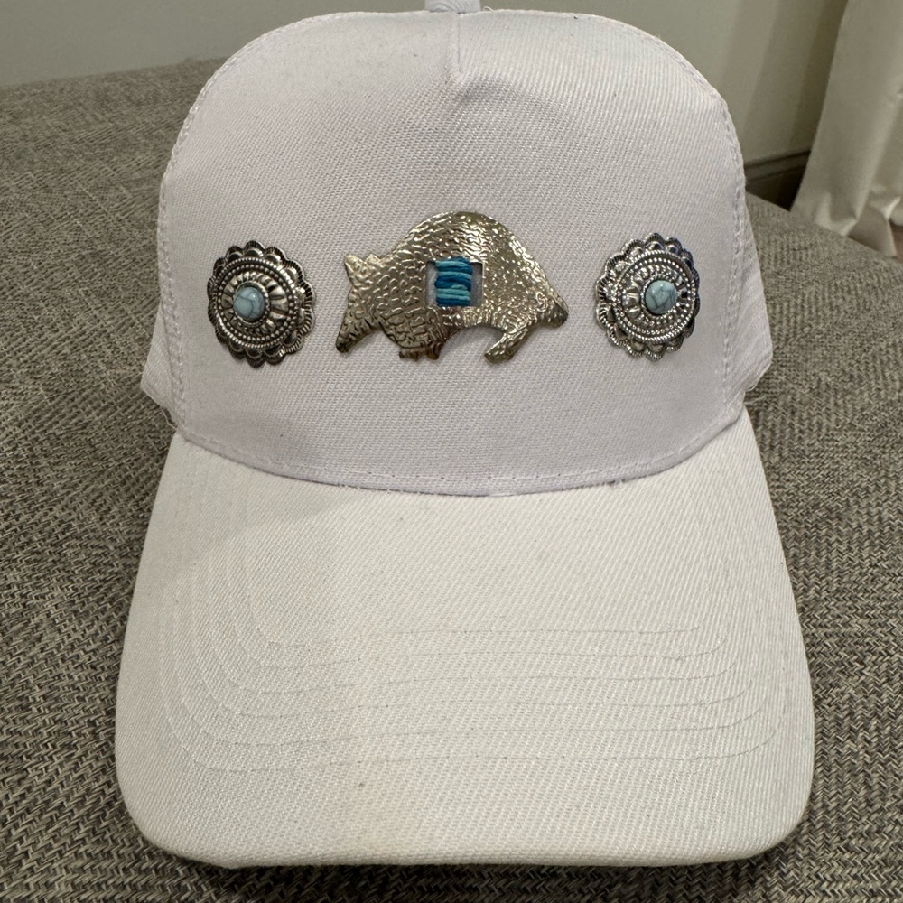 White Embellished Women's Hat